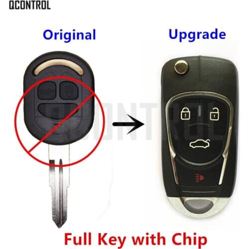 QCONTROL Upgraded Car Remote Key DIY for Chevrolet Lacetti/Optra/Nubira Vehicle Flip Pocket Alarm 2005 2006 2007 2008 2009