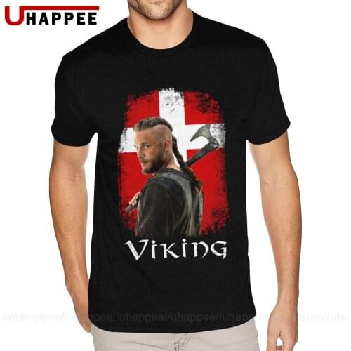 Custom T Shirt Printing Denmark Vikings Merchandise Shirts Mens Design Your Own Short Sleeve Full Cotton O-neck T Shirts