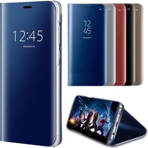 Clear View Mirror Case for Huawei Honor 10 lite Case Cover Pretty Plating Leather Flip Case on Honor 10 lite HRY-LX1 HRY-L21