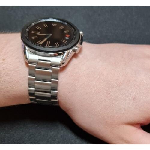 No Gaps Solid Stainless Steel Watchband for Samsung Galaxy Watch 3 45mm Straps Bracelet for Samsung Watch3 Stainless Steel Strap