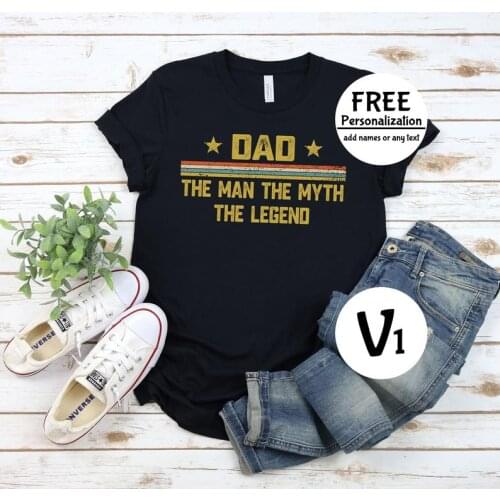 Dad The Man The Myth The Legend Shirt / Vintage Dad T-shirt / Fathers Day Gift Ideas / Personalized Gifts / Unisex Tee