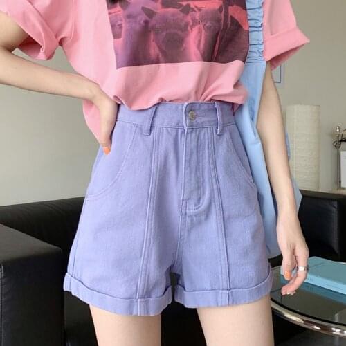 Shorts High Waist Womens Bottom Cotton Shorts for Female Zipper Decor Stretch-wrapped Hip Pants Sexy Summer Womens Shorts