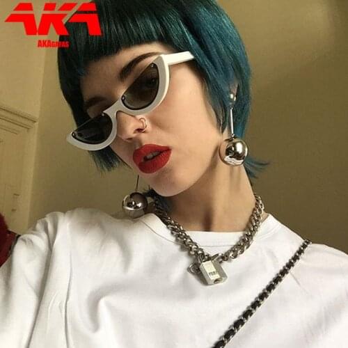AKAgafas Punk Sunglasses Women/Men 2021 Personality Vintage Glasses Semi-Rimless UV400 Outdoor Candy Color Oculos De Sol Gafas