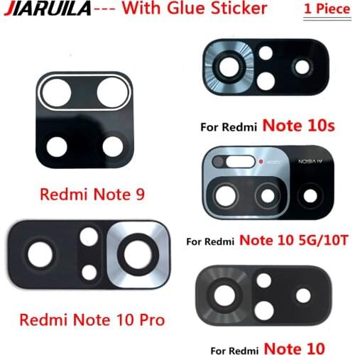 2PCS Back Rear Camera Glass Lens For Xiaomi Redmi K20 Mi 9T Note 10 10T Pro Camera Glass Lens with Glue For Redmi 9A Note 9 9S