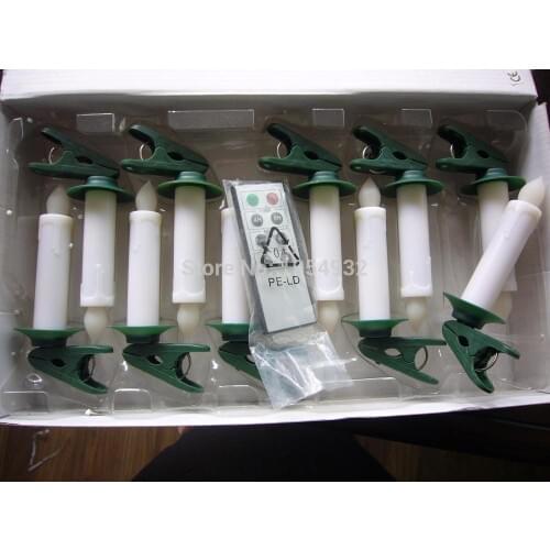 12pcs/set Christmas Tree LED Candles Lights Battery Operated for New Year Christmas Decoration + Wireless Remote Control