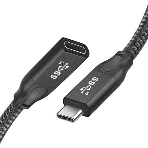 USB C Extension Cable 1FT 2-Pack,USB-C 3.2 Gen2 20Gbps Male to Female 4K Video Cord, Type-C Extender,Compatible for Thunderbolt3