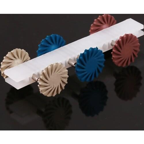 Dental Composite Resin Polishing Disc Kit Spiral Flex Brush Burs Diamond System RA disc 15mm wheel