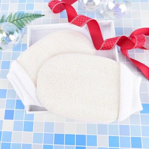 1Pcs Washing Gloves Bath Shower Thicken Magic Peeling Glove Exfoliating Tan Removal Loofah Interior Fibrous Shower Bath Tools