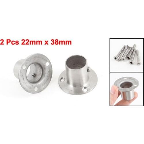 2 Pcs 22mm x 29mm Stainless Steel Clothes Lever Socket Pipe Weld Neck Flange