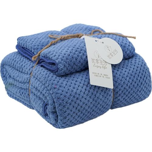 2pcs Towel Set 140x70cm 75x35cm Bath Tower Fleece Soft Comfortable Face Towel Shower Drying Large Towels