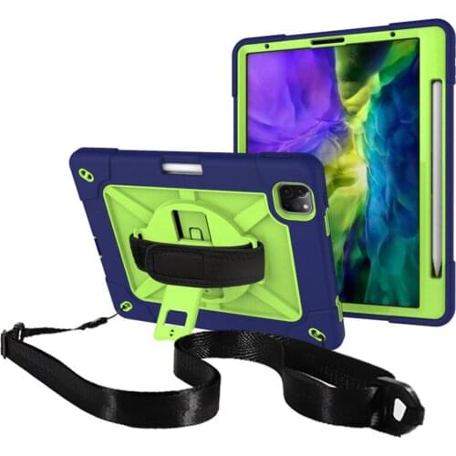 360 Degree Rotation Kickstand Silicone Case For iPad Pro 11 2020 2018 Kids Safe Tablet Cover Full Body Protection Back Capa