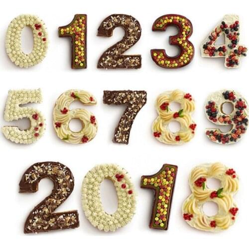 4 inch 0-9 digital silicone cake mold creative cake baking mold DIY baking production