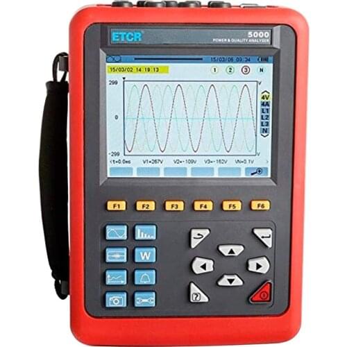 Power Quality Analyzer ETCR5000 3 Phase Multi-functional Power Quality Monitor with ETCR040B Current Clamp