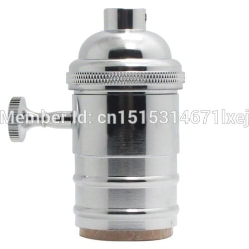 Free shipping E26 E27 Brass Edison Lamp holder with Rotary Switch vintage light socket