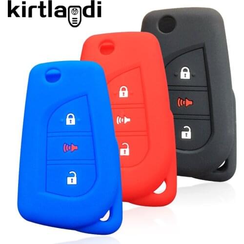 Remote Folding 3 Buttons Car Key Case Cover Holder Shell for Toyota Corolla RAV4 C-HR Yaris Aygo Avensis Scion Vitz Keychain Fob
