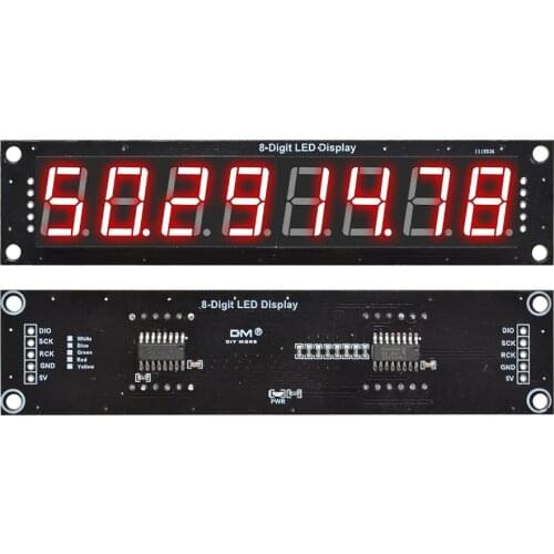 Diymore 0.56 Inch 8 Bit Digital Tube Module Red Display 8-digit 7-segment LED Display Module 74HC595 Controller for for Arduino