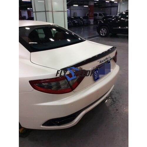 For Maserati GranTurismo GT 2 Door flat trunk 2006-2011 Carbon Fiber Rear Roof Spoiler Wing Trunk Lip Boot Cover Car Styling