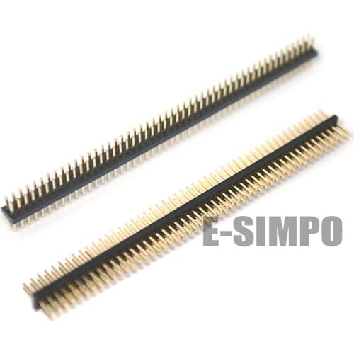 5pcs 1.0mm 2x50P Dual Pin Header, 1.0mm Male header, Double Row,Straight,1.0mm Berg strip,Rohs,Gold-plated