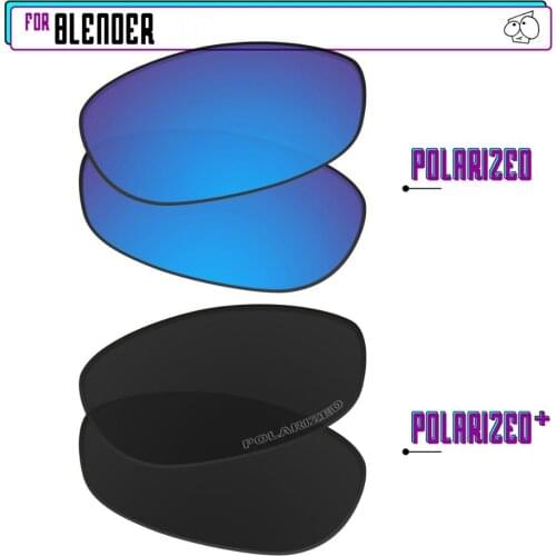 EZReplace Polarized Replacement Lenses for - Oakley Blender Sunglasses - Black P Plus-Blue P