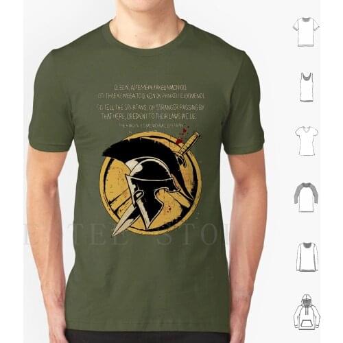 The Epitaph T Shirt Diy Big Size 100% Cotton 300 Three Hundred Greek Helmet Epic Fantasy Greek Mythology Greek Heros