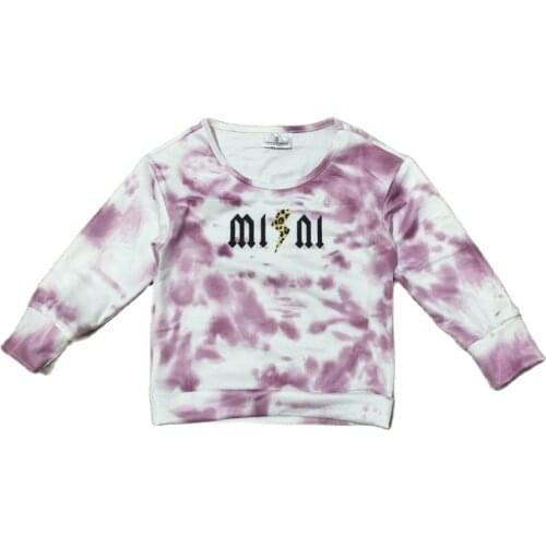 Girlymax Baby Girls Mommy &me Tie Dye Mini Raglans Boutique Cotton Top T-shirt Long Sleeve Kids Clothing
