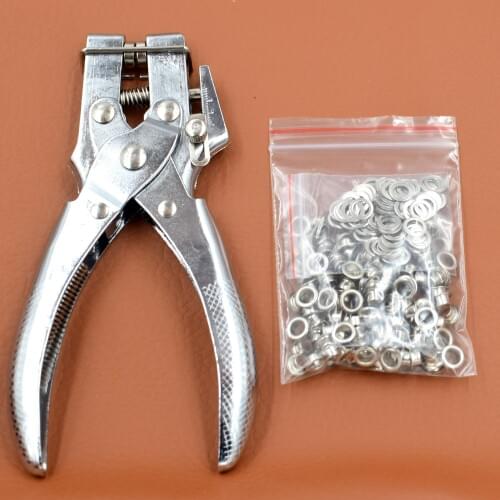 The inside diameter of 5mm eyelets installation tool Leverage pliers Metal stomatal rivet.Punching pliers. 3 colour eyelets