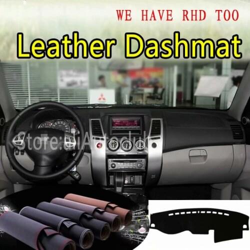 For Mitsubishi Pajero Sport Montero 2008 2009 2010 2016 Leather Dashmat Dashboard Cover Dash Carpet Custom Car Styling LHD+RHD