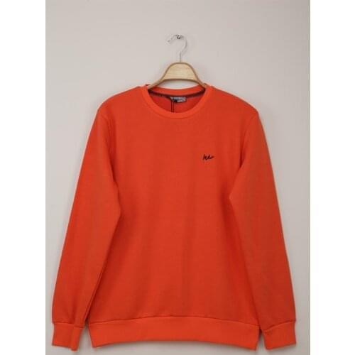 Mens Slim fit Round Neck Cotton Basic Sweatshirt %98 High Quality Cotton twelf Color of Variations