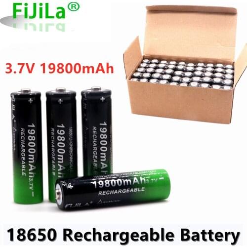 New 18650 3.7V 19800mAh Li-ion battery Rechargeable Lithium ion Batteries for flashlight headlamp electronic toy drop shipping