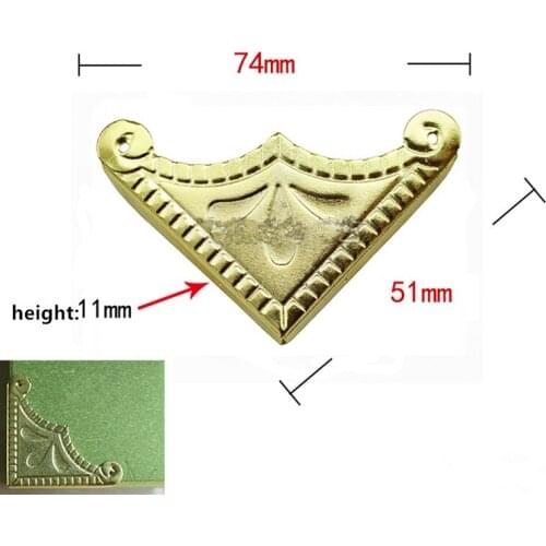 Wholesale Bulk Covers Yellow Wooden Box Protector Book Album Menu Folder Corner Protectors,Ancient Pattern Coners,51mm