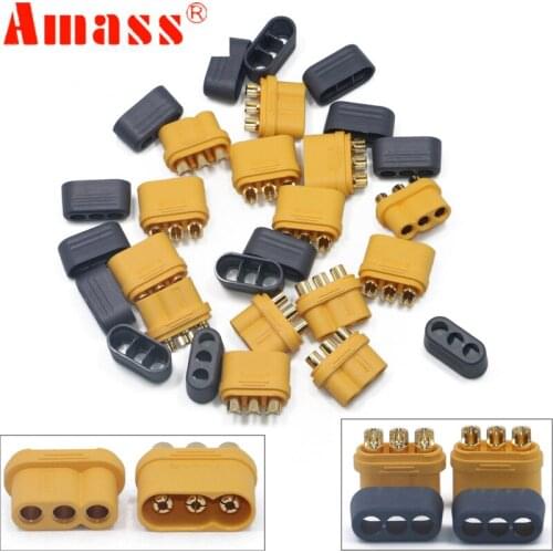 Original 4Pairs Amass MR60 Plug with Protector Cover 3.5mm Connector Male Female for RC FPV Racing Drone Lipo Battery DIY Parts