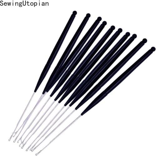 10PCS Plastic Knitting Needles Stitches Weave Craft Crochet Hook Set Plastic Crochet Needles Sewing Knitting Tools