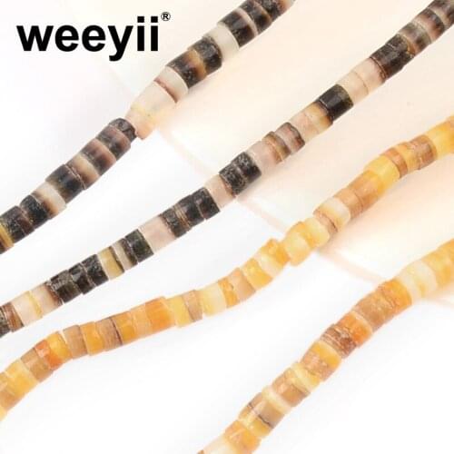 About 3~3.5mm Punch Natural Shell Beads Loose Tubular Beads For Women Bracelets Making Natural Materi Accessories