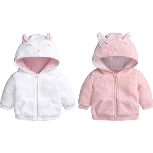 Newborn Infant Baby Boys Girl Cartoon Ear Hooded Pullover Tops Warm Clothes Coat комплекты одежды детская одежда худи плать