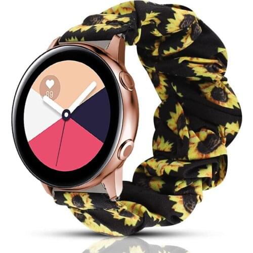 Galaxy Watch Active 2 Strap Scrunchie Elastic Watch Band For Samsung Galaxy Active 46mm 44mm Huawei Watch2 GT 20/22mm Wristband