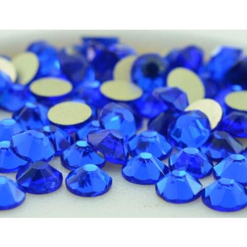 Non hotfix Rhinestone Similar to SWA Crystal Strass 16 Cut Face Crystals ss20 4.6-4.8mm Sapphire Nail Art Rhinestones Gems