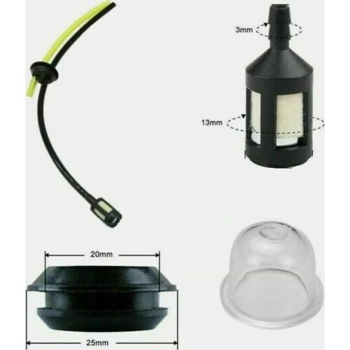 Fuel Hose Pipe Filter Primer & Gromett Strimmer Hedge Cutter Chainsaw Petrol For Chinese Chainsaw Replacement