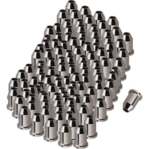 Yibuy120x Guitar Through Body String Mounting Ferrules for Guitar Metal Chrome