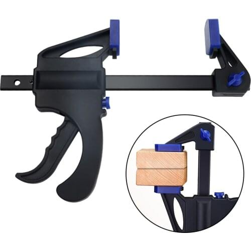 1Pcs 4/6 inch Quick Ratchet F Clamp Heavy Duty Wood Working Work Bar Clamp Clip Kit Woodworking Reverse Clamping