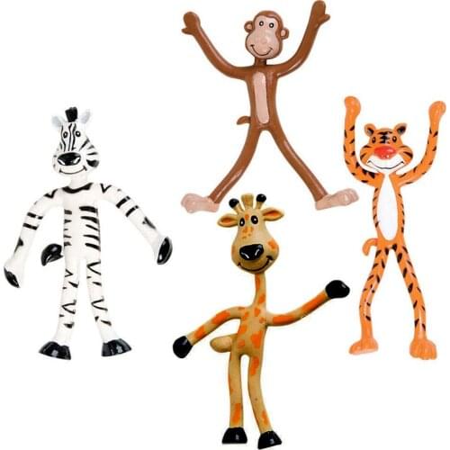 Iron Wire Animal Sika Deer Zebra Monkey Twisted Deformation Doll Funny Decompression Trick Childrens Toy Gift stress toy