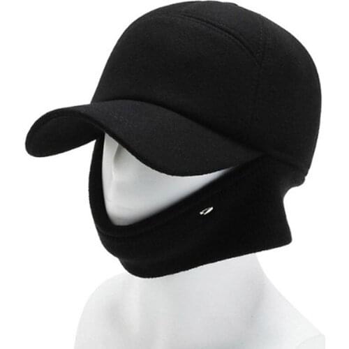 Winter earmuffs hats for men snapback cap mens warm thick baseball caps Sombrero de invierno senior dads hat New brands hat