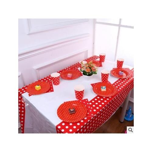 1Pcs/Lot Polka Dot Disposable Table Cloth 108*180cm Disposable Tablecloth Banquet tablecover Birthday Party Supplies Tablewares