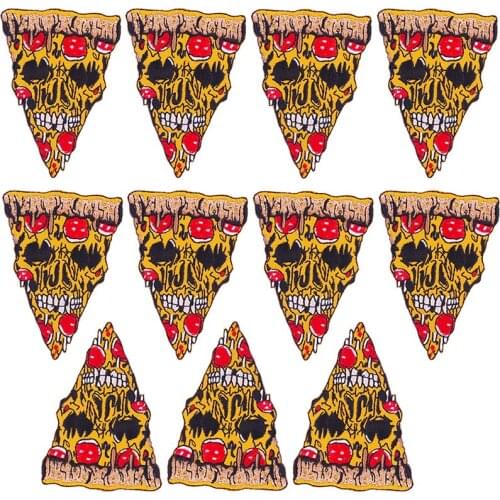 Pulaqi 10PCS Punk Skull Rock Patch Hippie Wholesale Patches Iron On Patches For Clothing Punk Wholesale Dropship Custom Patch