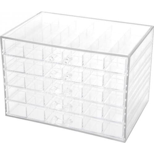 120 Grids Transparent Nail Art Decoration Storage Box Rhinestones Beads Accessories Display Container Case Manicure Tool