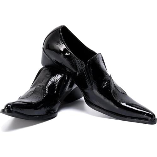 2019 New Men Formal Shoes Men Fashion Party Shoes Square Toe Comfortable Shoes