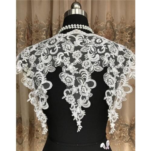 3D Flower lace embroidered patches for clothing parches termoadhesivos para ropa apliques de roupa