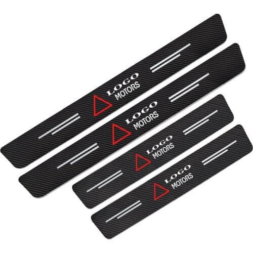 4 PCS 3D Car Threshold Anti Scratch Waterproof Protector Decals For Mitsubishi Ralliart Lancer EX Outlander ASX Evo X RVR Mirage