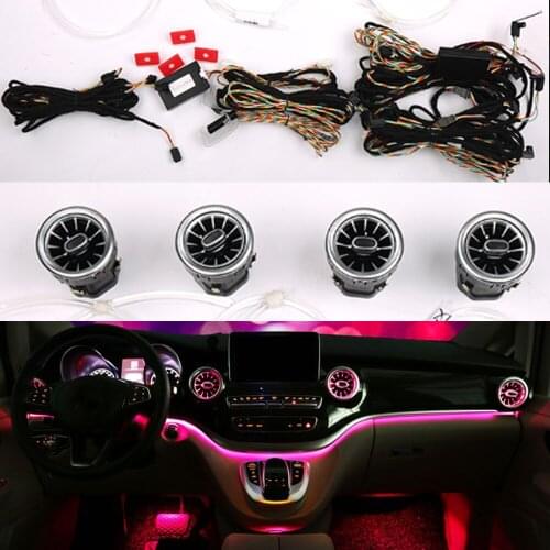 Car Ambient Light For Mercede Ben V Class W447 Vito V260 Interior Front Console Air Condition AC Vent Outlet Atmosphere Light