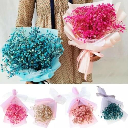 A Bunch DIY Plastic Artificial Flowers Babies Breath Wedding Bouquet Gypsophila Home Decor for Bedroom Decoration Fake Flower