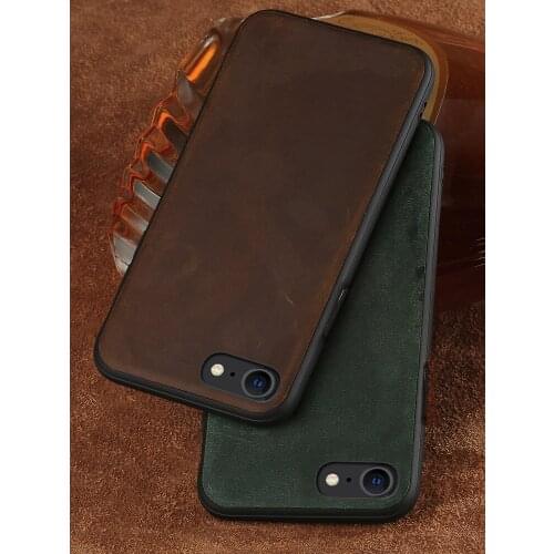 Genuine PULL-UP Leather Phone case for iphone SE 2020 SE 2 11 Pro Max X XR XS Max 6 6S 7 8 plus 5 5s Retro Full protective Cover